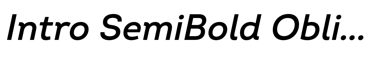 Intro SemiBold Oblique
